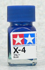 TAMIYA 琺瑯系油性漆 10ml 亮光藍色 X-4 
